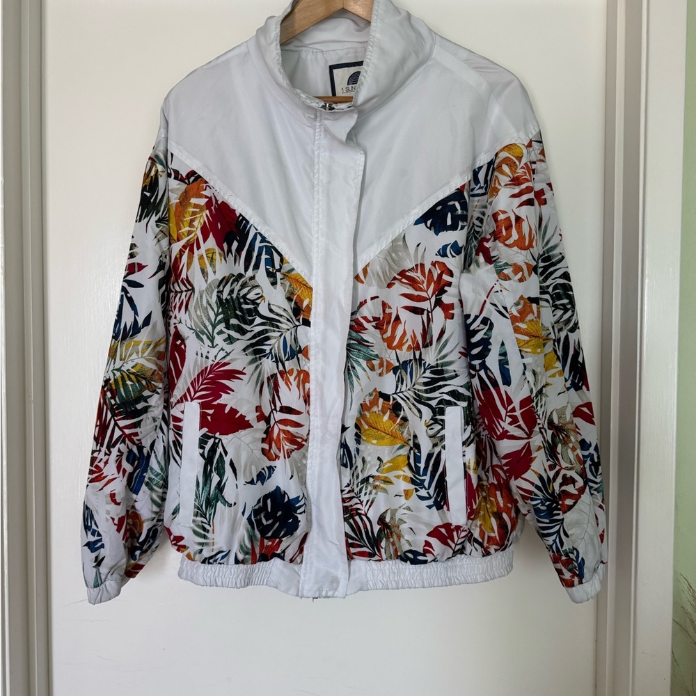 Tropical Print Women's Bomber Jacket